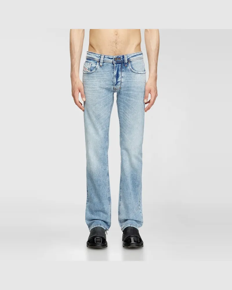 Diesel Regular Jeans Low Waist 1985 Larkee, Hellblau, Knopfverschluss Blau
