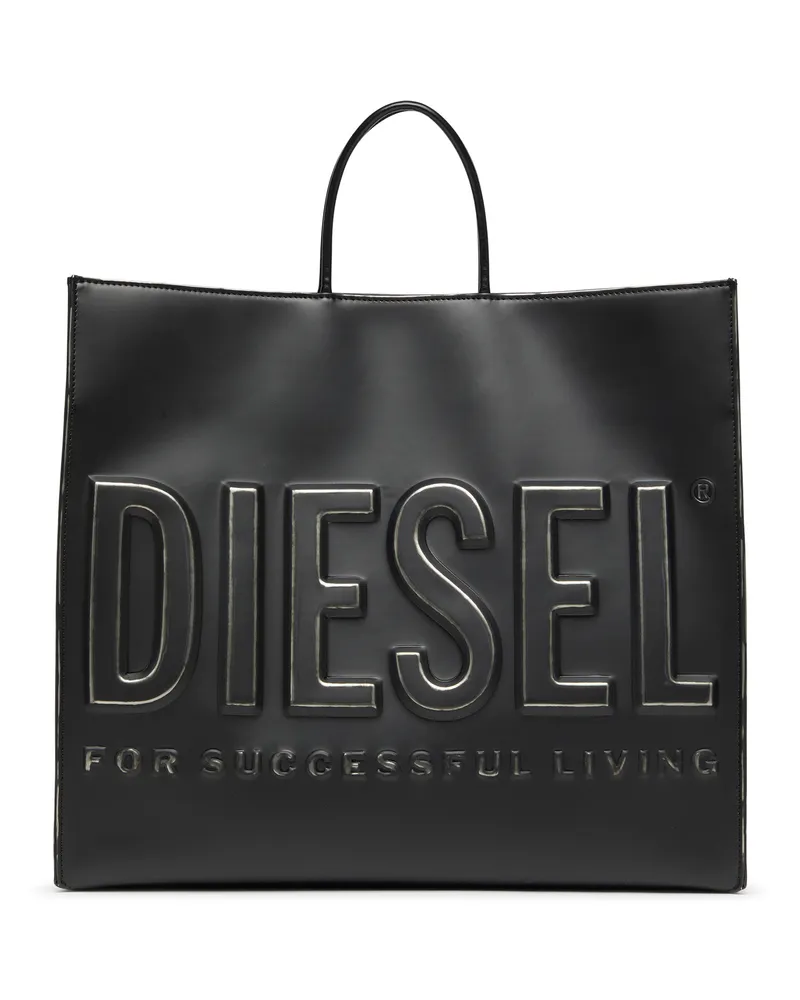 Diesel Dsl 3D Tasche mit verstellbarem Schultergurt - Shoppers - Unisex - Schwarz Schwarz