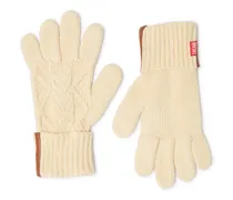Strickhandschuhe aus Wolle und Baumwolle - Handschuhe - Unisex - Beige