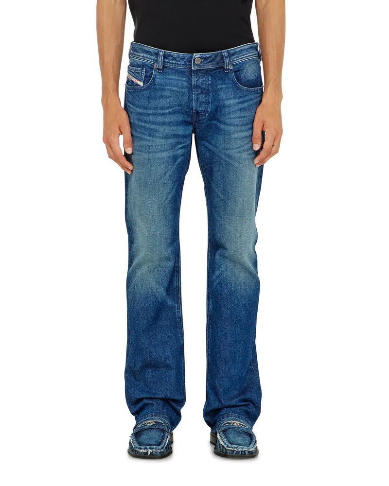 Diesel Bootcut Jeans Low Waist 2007 Zatiny, Dunkelblau, Knopfverschluss Blau