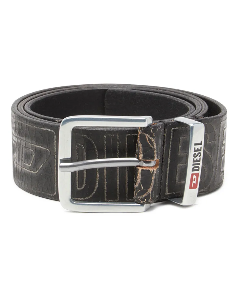 Diesel Gürtel aus Leder mit 4 cm Logo - Gürtel - Herren - Schwarz Schwarz