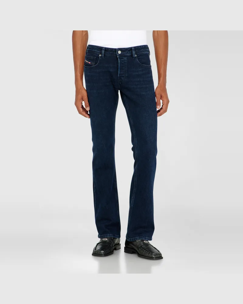 Diesel Bootcut Jeans Low Waist 2007 Zatiny, Dunkelblau, Knopfverschluss Blau