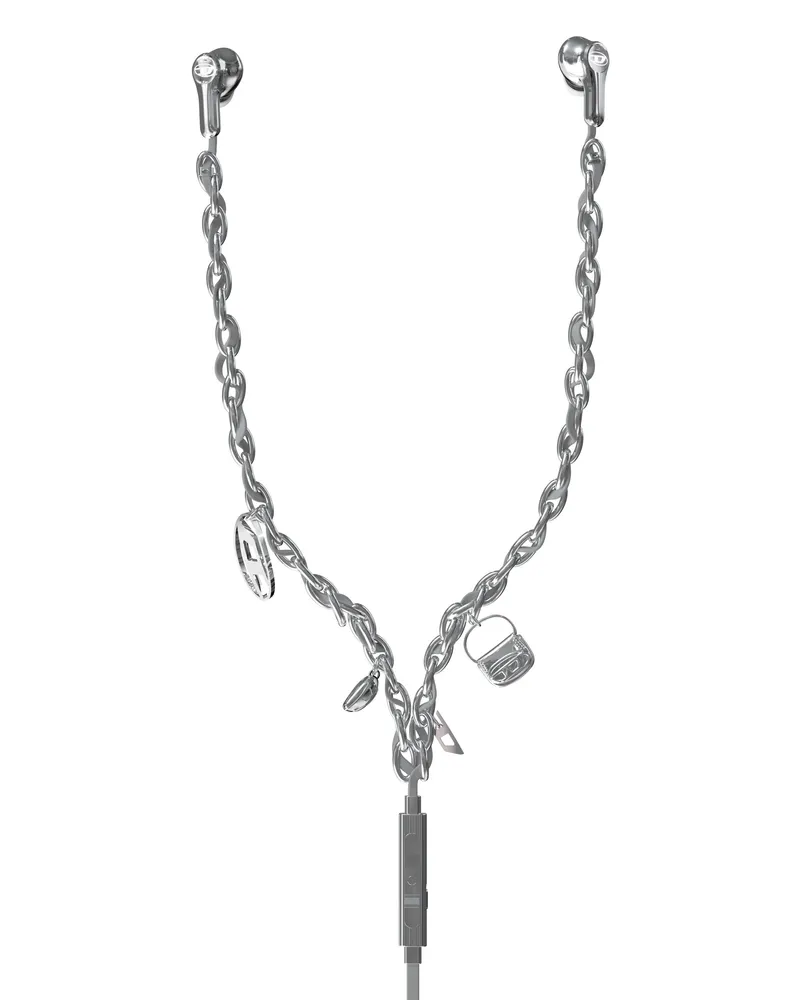 Diesel Wired Earbuds und charms - Kopfhörer - Unisex - Silber Silber