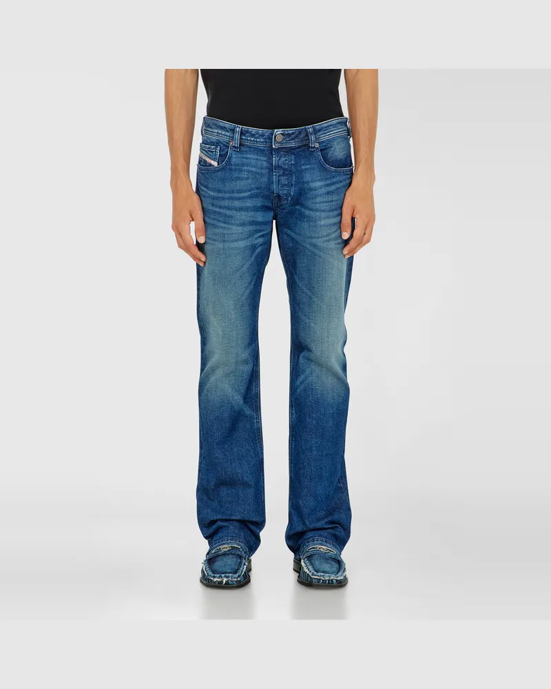 Diesel Bootcut Jeans Low Waist 2007 Zatiny, Dunkelblau, Knopfverschluss Blau