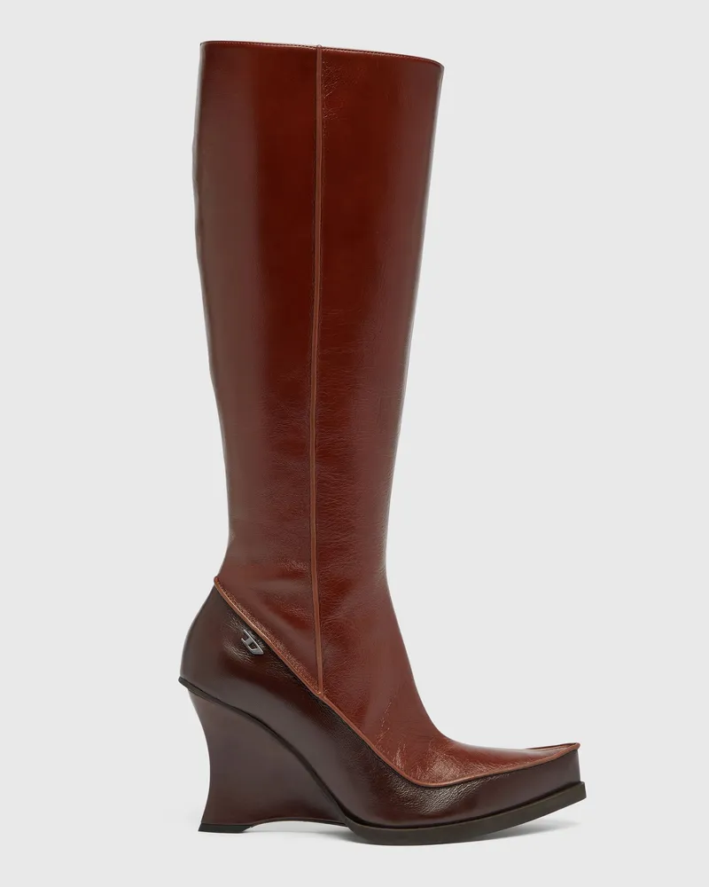 Diesel D-Lucette-Kniehohe Stiefel aus Leder - Stiefel - Damen 