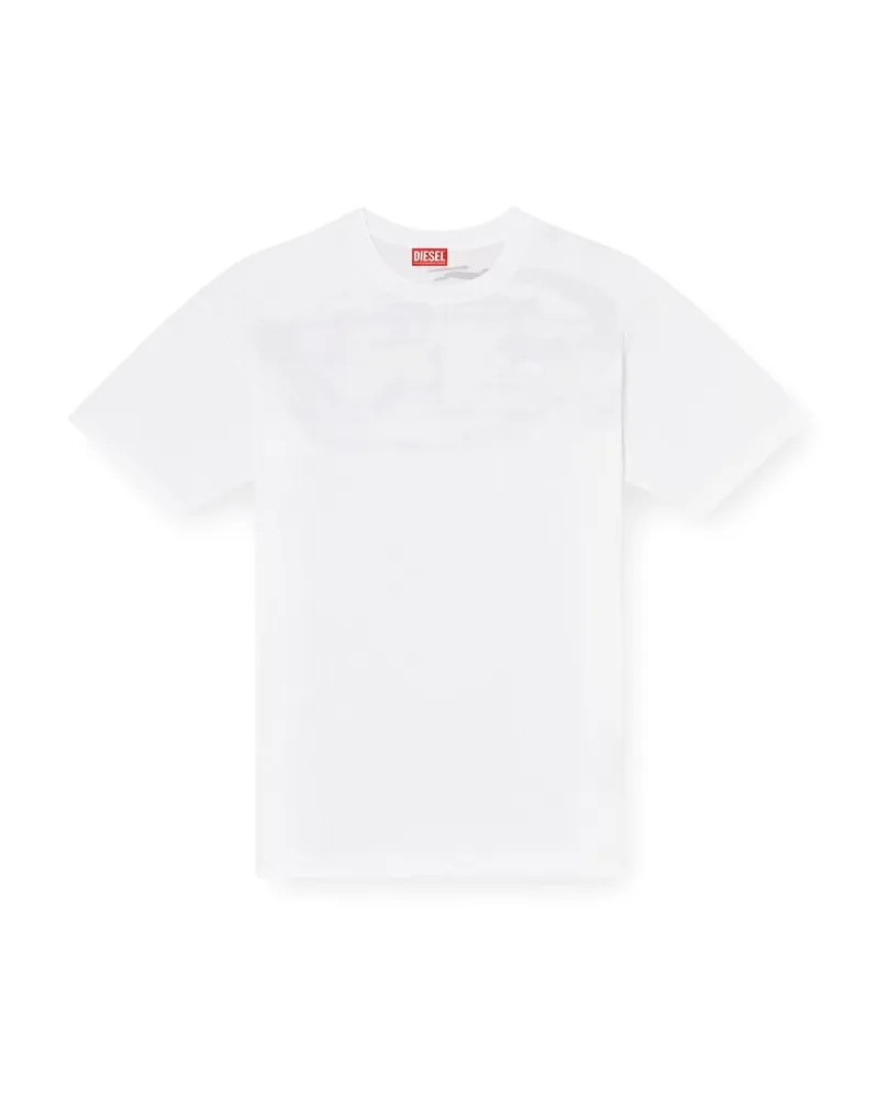 Diesel T-Shirt mit Oval D-Logo - T-Shirts - Herren - Weiss Weiss