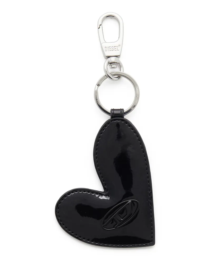 Diesel Herzförmiger Anhänger mit glänzendem Finish - Charms und Schlüsselanhänger - Damen - Schwarz Schwarz