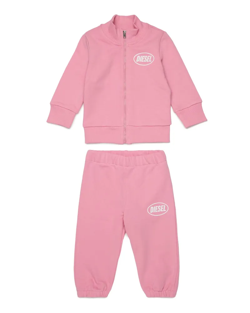 Diesel Sweat-Set mit Logoprint - Latzhosen - Unisex - Rosa Rosa