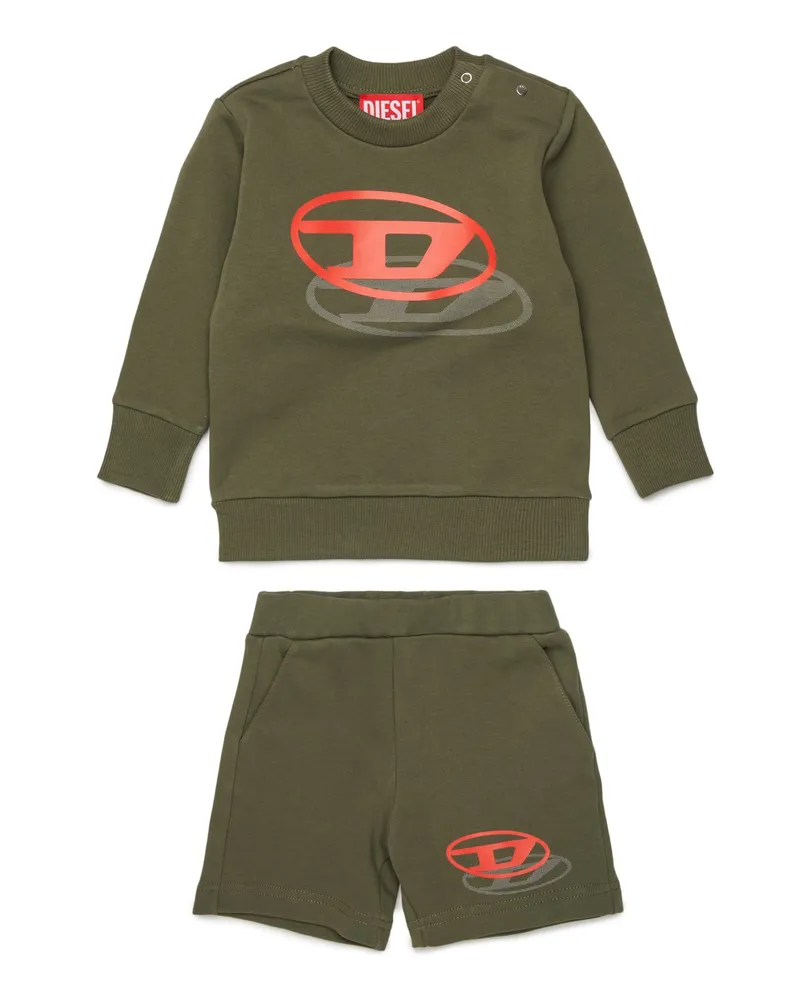 Diesel Sweat-Set mit Schatten-Logo-Print - Latzhosen - Herren - Grün Grün