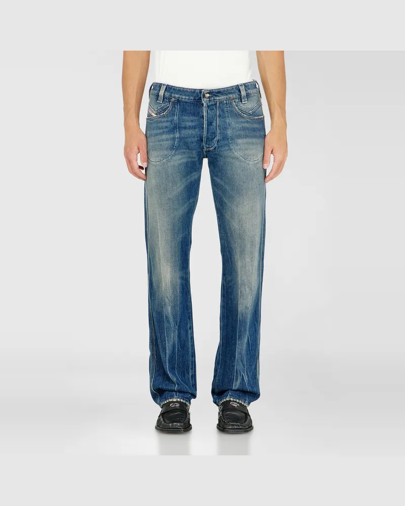 Diesel Regular Jeans Low Waist 1985 Larkee,, Knopfverschluss Blau