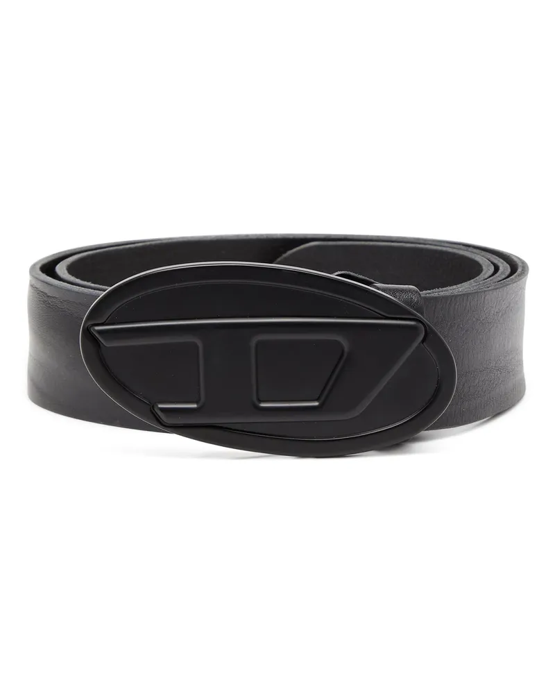 Diesel 4 cm breiter Gürtel aus gewachstem Leder - Gürtel - Herren - Schwarz Schwarz
