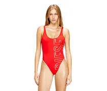 Badeanzug mit Logoprint - Badeanzüge - Damen - Rot