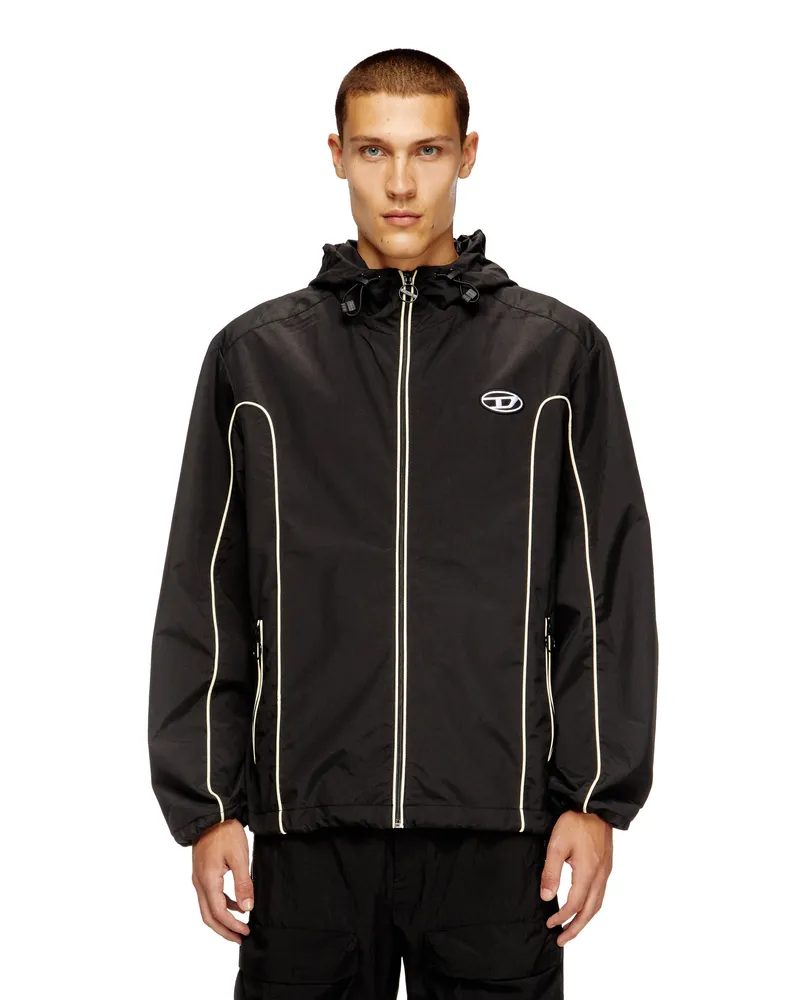 Diesel Windjacke mit Kontrastpaspelierung - Jacken - Herren - Schwarz Schwarz