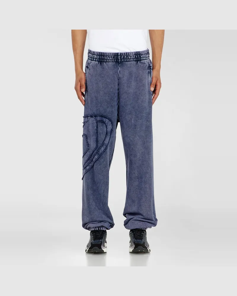 Diesel Jogginghose aus Bio-Baumwolle mit ovalem D-Patch - Hosen - Herren - Blau Blau