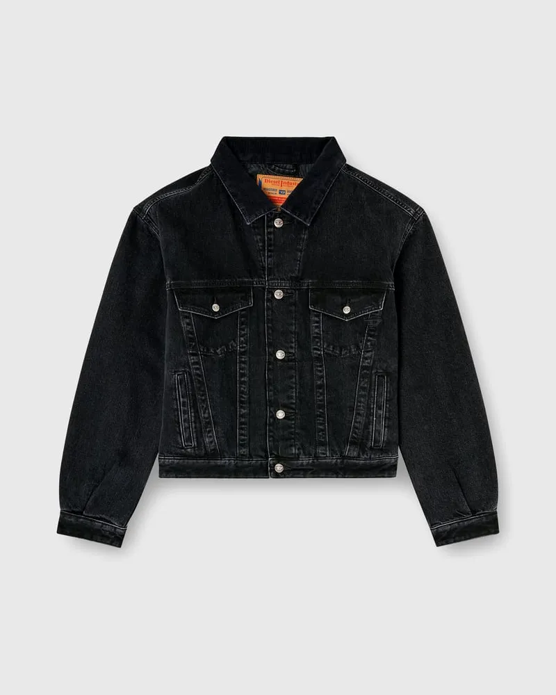 Diesel Gesteppte Truckerjacke aus Denim - Denim jacken - Unisex - Schwarz Schwarz