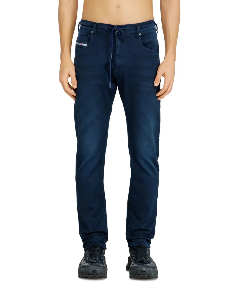 Diesel Regular Regular Waist 2032 D-Krooley Joggjeans, Farbig, Reißverschluss Blau