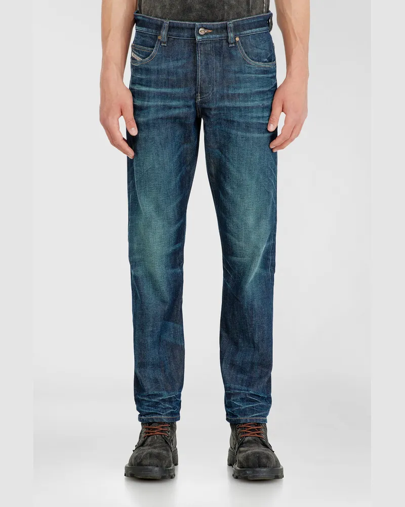 Diesel Slim Jeans Regular Waist 1993 D-Vyl,, Knopfverschluss Blau