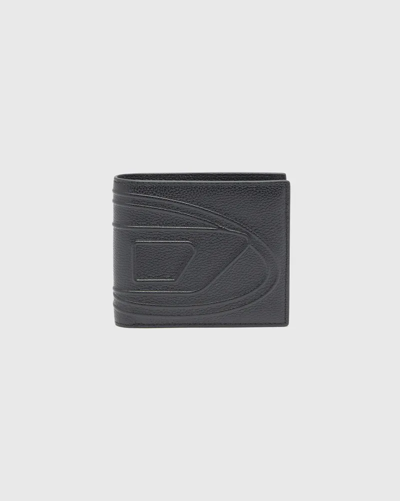 Diesel Brieftasche aus genarbtem Leder - Kleine Portemonnaies - Herren - Schwarz Schwarz