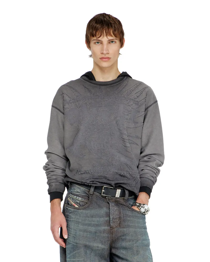 Diesel Sweatshirt mit dévoré-Print - Sweatshirts - Herren 