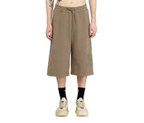 Behandelte Longline-Sweathose mit Print - Kurze Hosen - Herren - Beige
