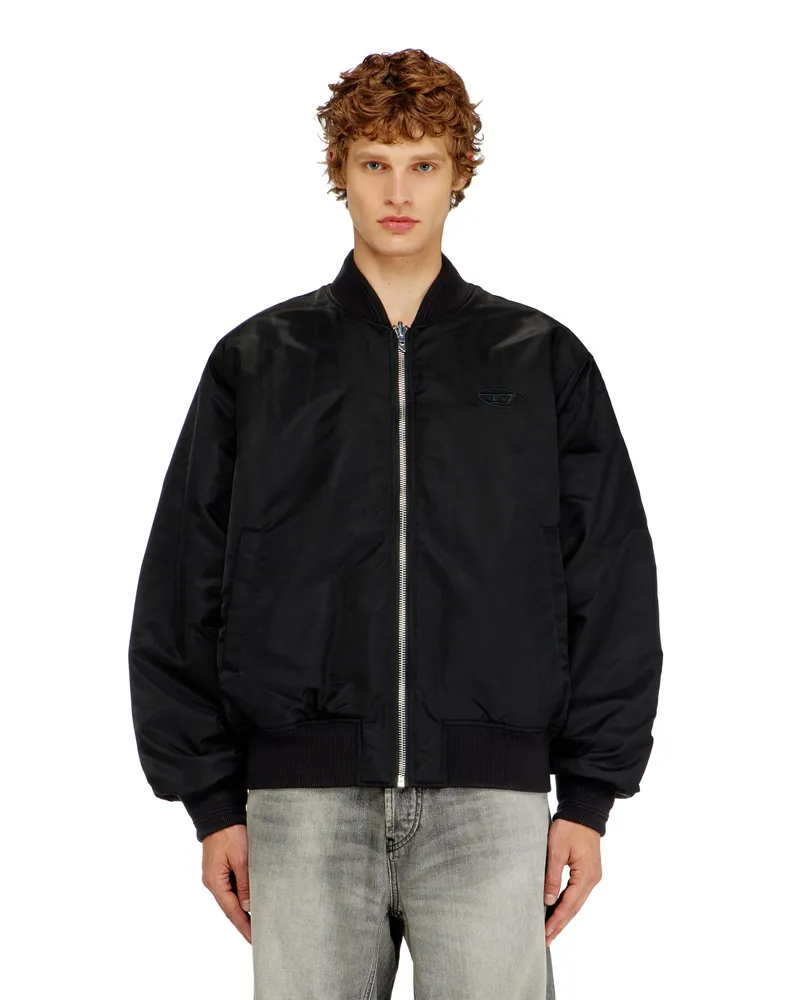 Diesel Gesteppte Bomberjacke mit Oval-D-Stickerei - Winterjacken - Herren - Schwarz Schwarz