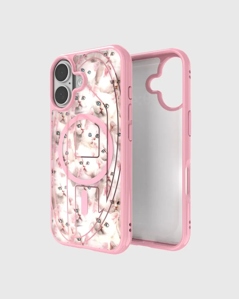 Diesel Oval D Cats Hülle mit Magsafe für iPhone 17 - Schutzhüllen - Unisex - Rosa Rosa