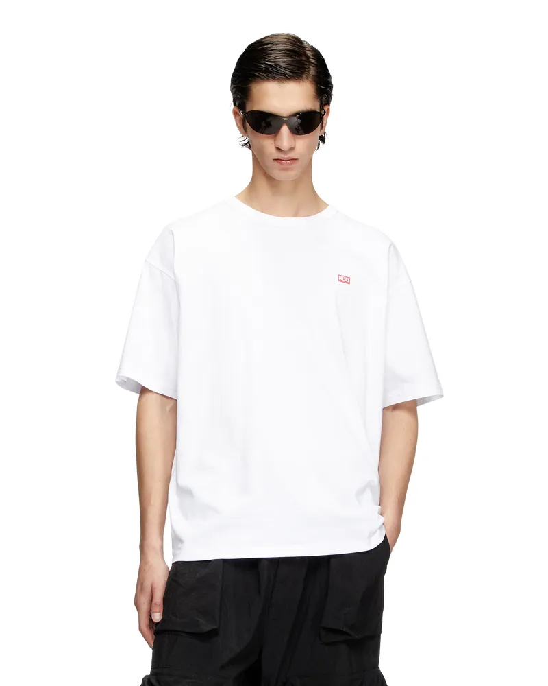 Diesel T-Shirt mit kleinem Logo - T-Shirts - Herren - Weiss Weiss