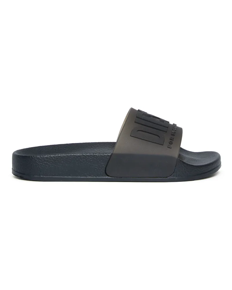 Diesel Pool-Slides aus semitransparentem Gummi - Schuhe - Unisex - Schwarz Schwarz
