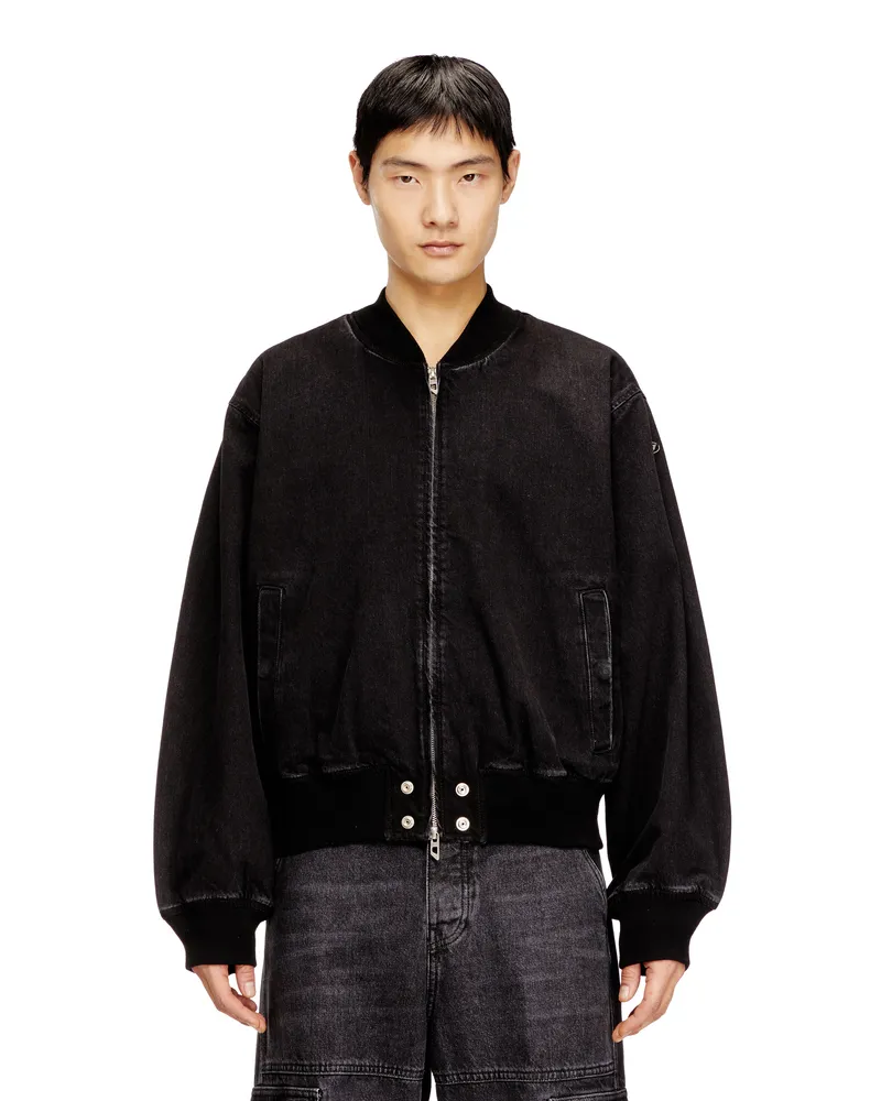 Diesel Bomberjacke aus Denim - Denim jacken - Unisex - Schwarz Schwarz