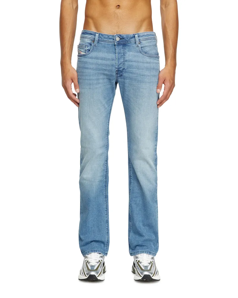 Diesel Bootcut Jeans Low Waist 2007 Zatiny, Hellblau, Knopfverschluss Blau