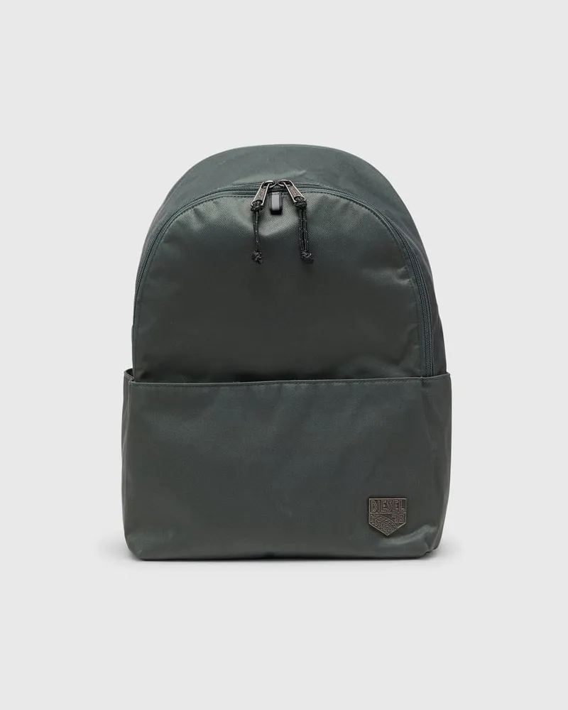 Diesel D-Pack - Nylon-Rucksack mit Emblem-Logo - Rucksäcke - Unisex - Grün 