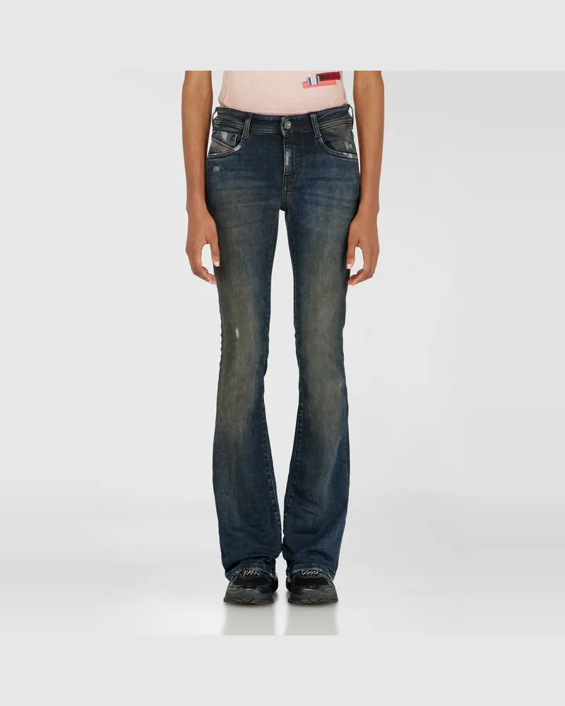Diesel Bootcut Jeans Low Waist 1969 D-Ebbey,, Reißverschluss Blau