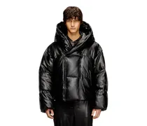 Hooded Steppjacke aus beschichtetem Gewebe - Winterjacken - Herren - Schwarz