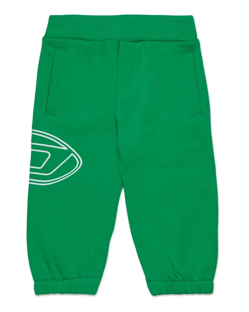 Diesel Baumwollhose mit Grafikdruck - Hosen - Unisex - Grün Grün