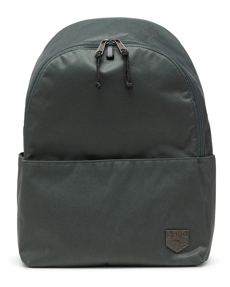 Diesel D-Pack - Nylon-Rucksack mit Emblem-Logo - Rucksäcke - Unisex - Grün 