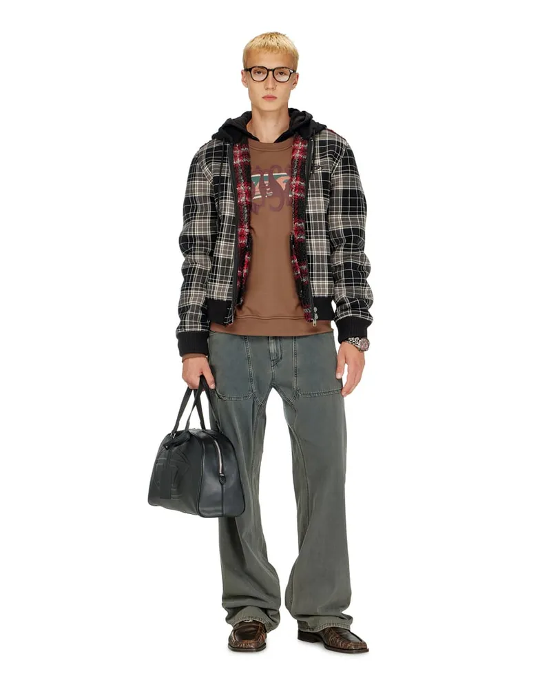 Diesel Sweatshirt mit grafischen Prints und patches - Sweatshirts - Herren - Braun Braun