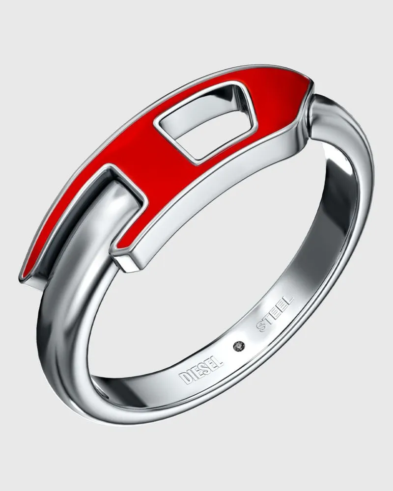 Diesel Edelstahl-Ring - Ringe - Unisex - Silber Silber