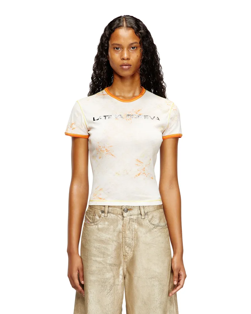 Diesel T-Shirt mit Latina Foreva Print - T-Shirts - Damen - Weiss Weiss