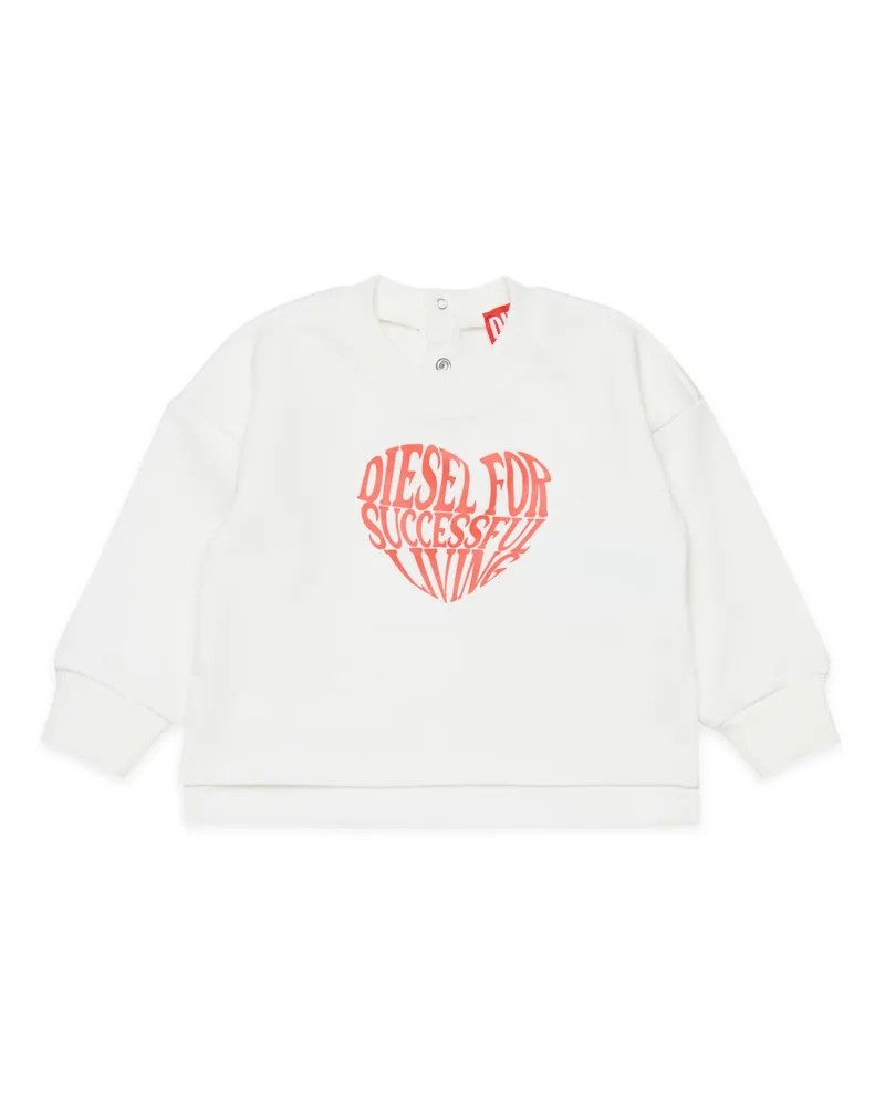 Diesel Sweatshirt mit Herz-Print - Sweatshirts - Damen - Weiss Weiss