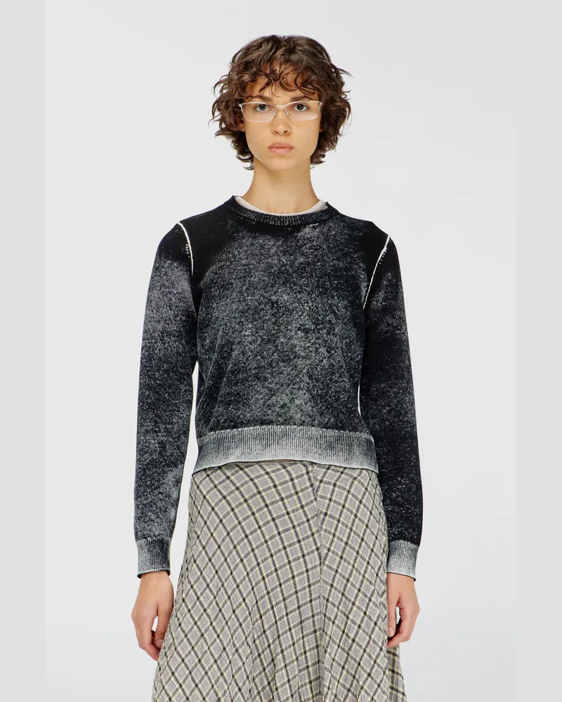 Diesel Pullover mit verblasstem Rückendruck - Strickwaren - Damen - Bunt Bunt