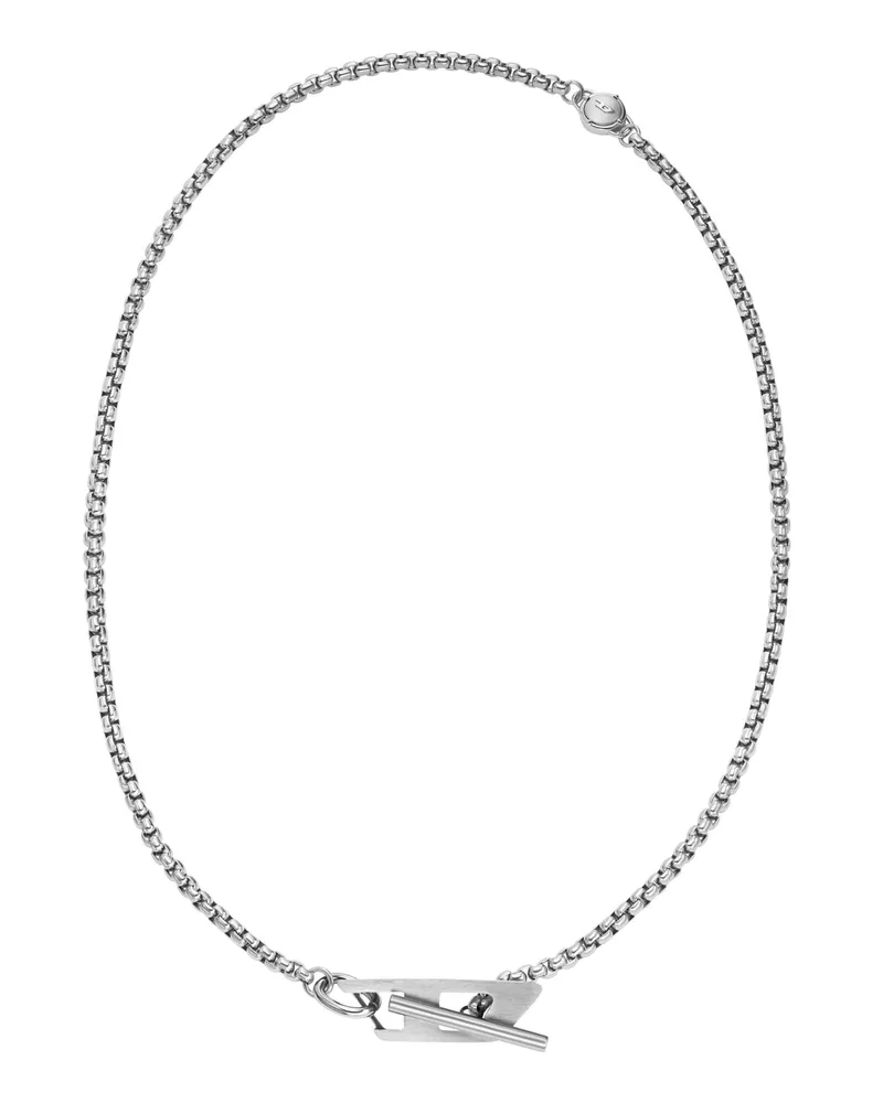 Diesel Halskette aus Edelstahl - Halsketten - Unisex - Silber Silber