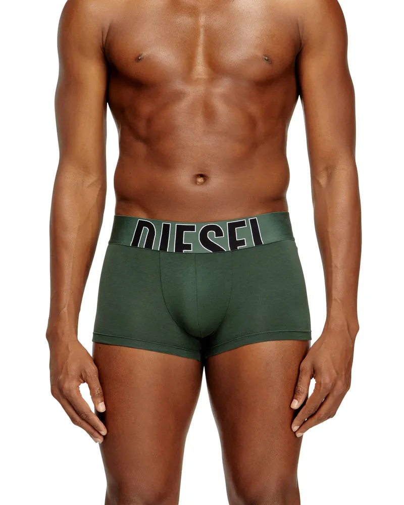 Diesel Dreierpack Boxershorts aus Stretch-Baumwolle mit ausgeschnittenem Logo - Boxershorts - Herren - Grün Grün