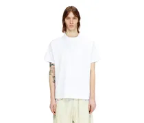 T-Shirt mit Biker-Halsriemen - T-Shirts - Herren - Weiss