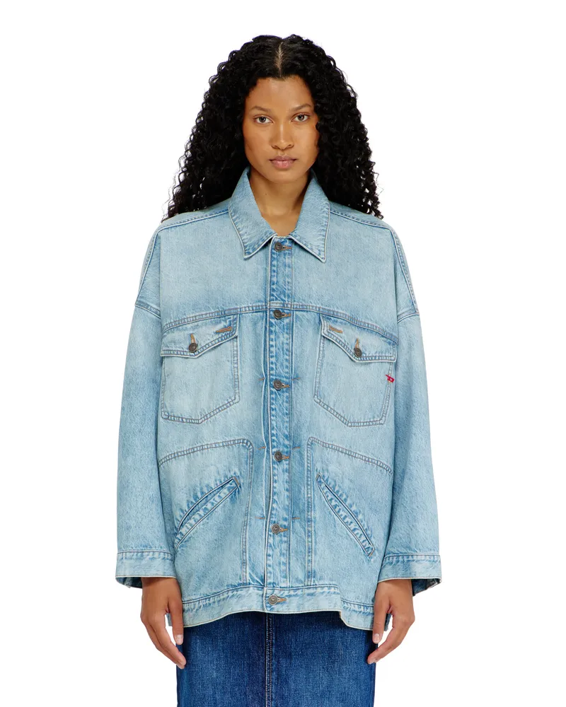 Diesel Oversized denim-arbeitsjacke - Denim jacken - Damen - Blau Blau