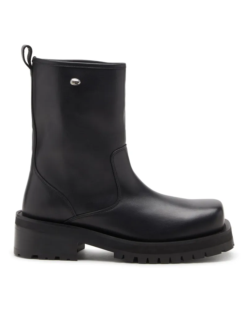 Diesel D-Texan - Lederstiefel - Stiefel und Stiefeletten - Herren - Schwarz Schwarz