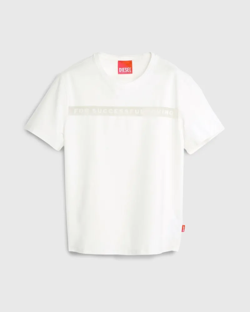 Diesel T-Shirt mit For Successful Loving Logo - T-Shirts - Unisex - Weiss Weiss