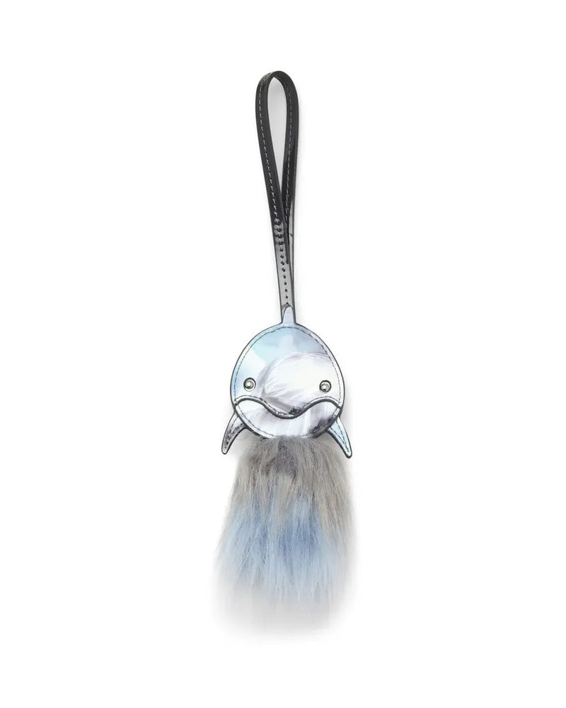 Diesel Delfin-Taschenanhänger mit flauschigem Schwanz - Charms und Schlüsselanhänger - Damen - Blau Blau