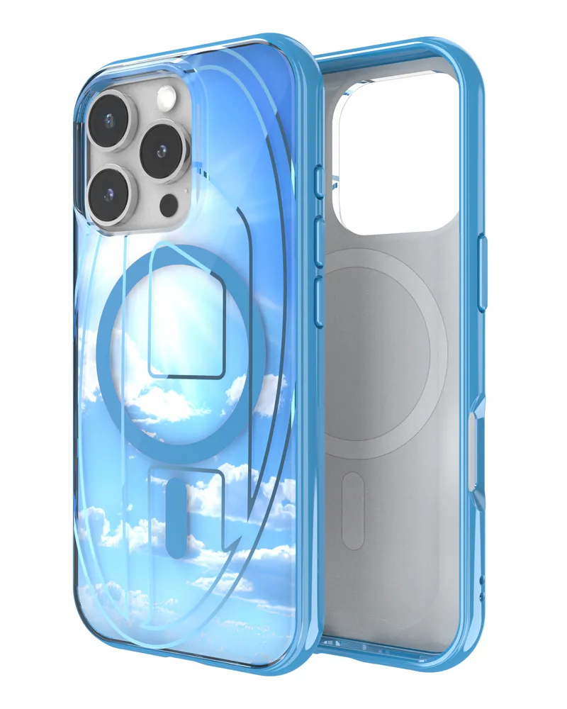 Diesel Oval D Hülle mit MagSafe iPhone 16 Pro - Schutzhüllen - Unisex - Blau Blau