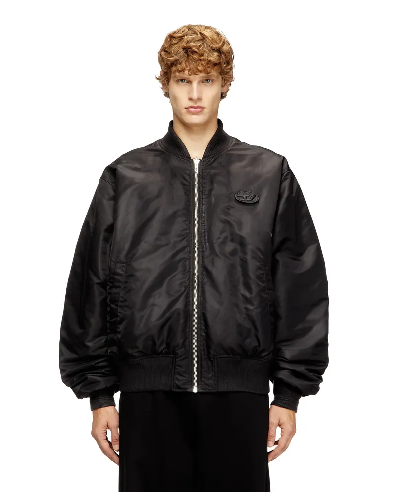 Diesel Gesteppte Bomberjacke mit Oval-D-Stickerei - Winterjacken - Herren - Schwarz Schwarz