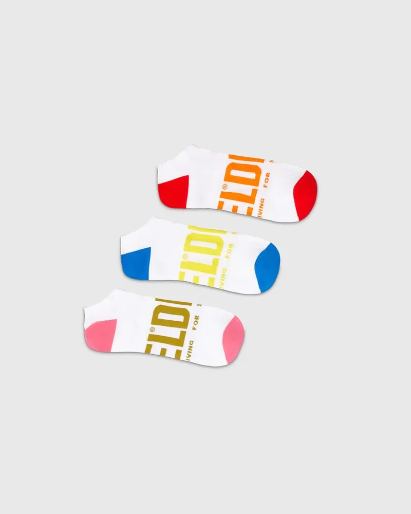 Diesel Low-Cut-Socken mit Logo im Dreierpack - Socken - Herren - Weiss Weiss
